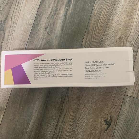 NWT 3-IN-1 HOT AIR MULTIFUNCTIONAL HAIR DRYER BRUSH - Picture 4 of 9